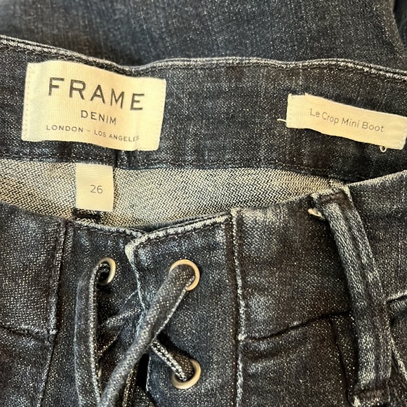 Frame Le Crop Mini Boot Lace Up Jean - Picture 11 of 15